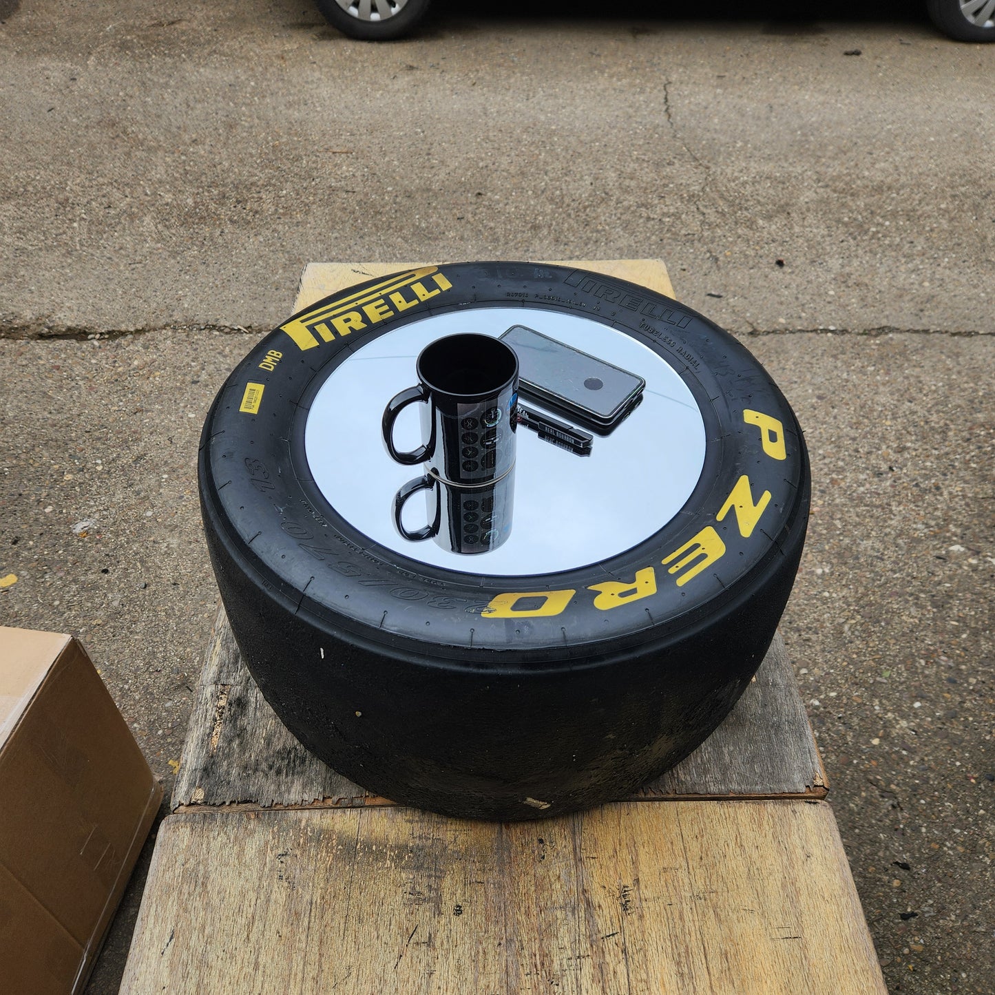 F1 Style Pirelli Motorsport Memorabilia Racing Slick Tyre Coffee Table
