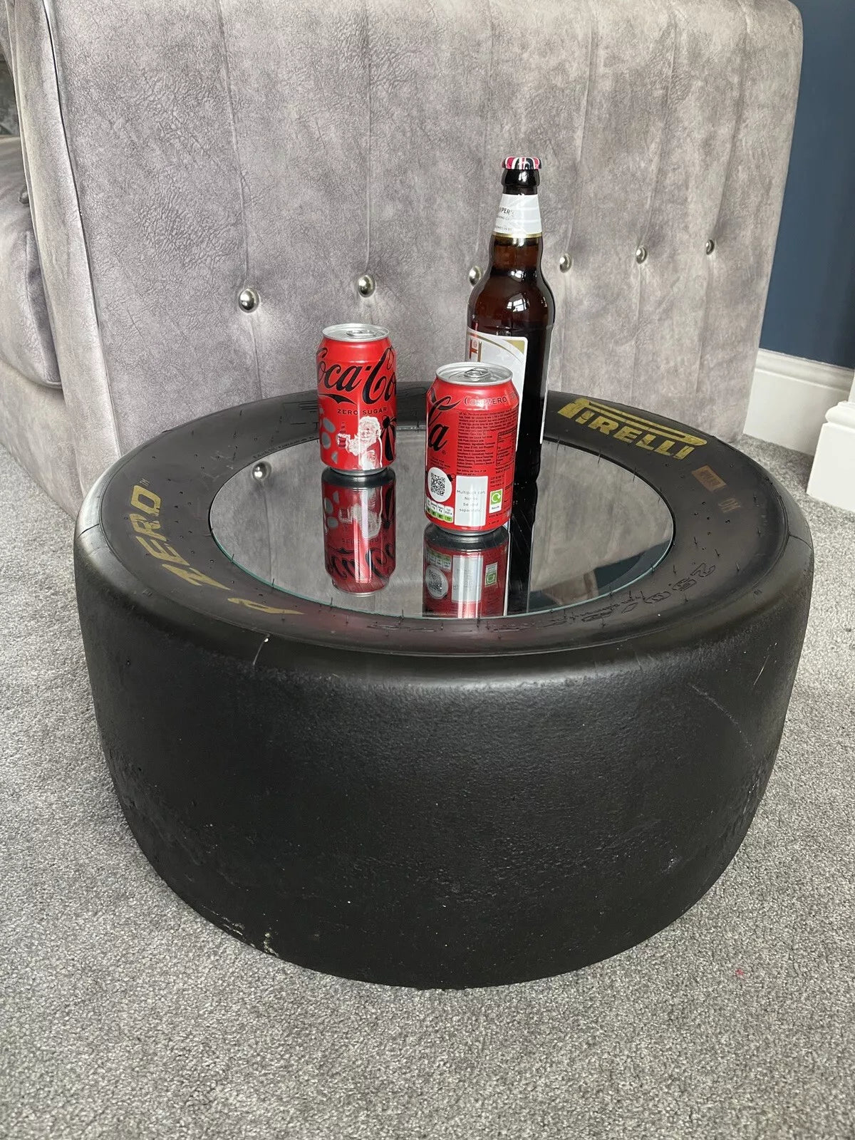 F1 Style Pirelli Motorsport Memorabilia Racing Slick Tyre Coffee Table