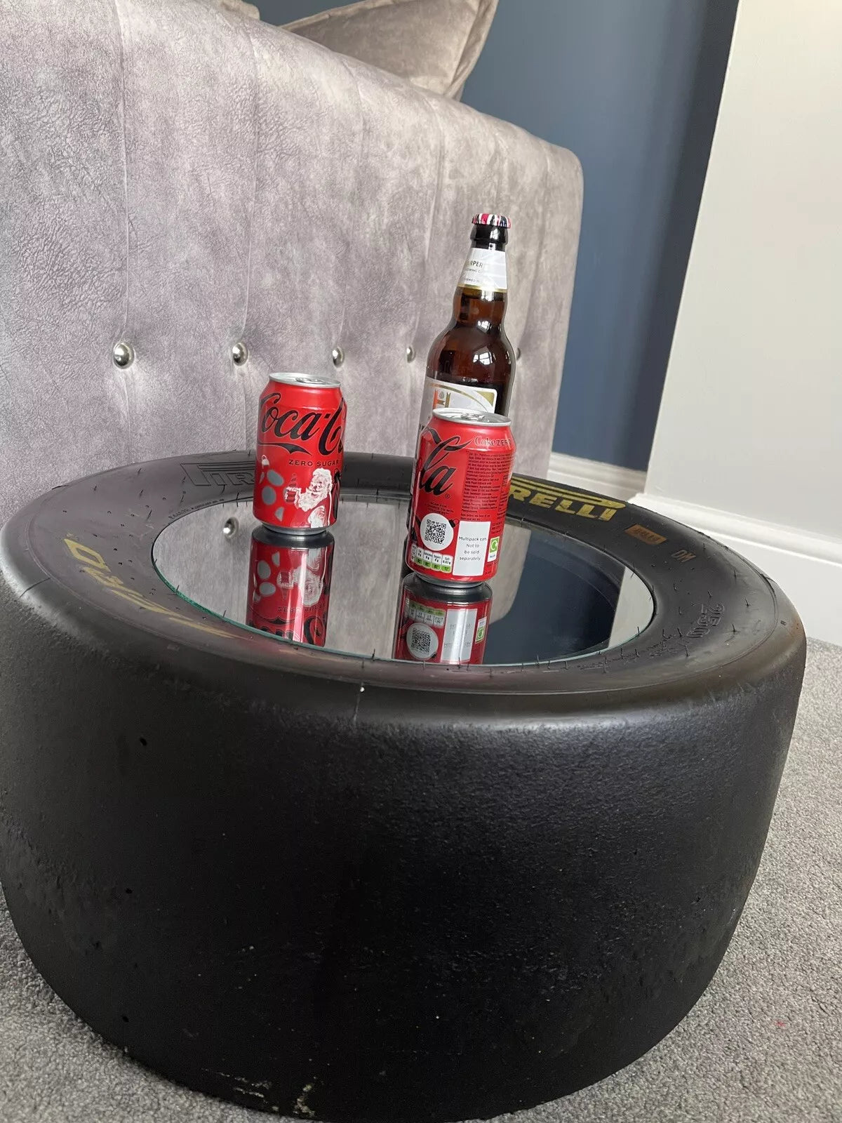 F1 Style Pirelli Motorsport Memorabilia Racing Slick Tyre Coffee Table