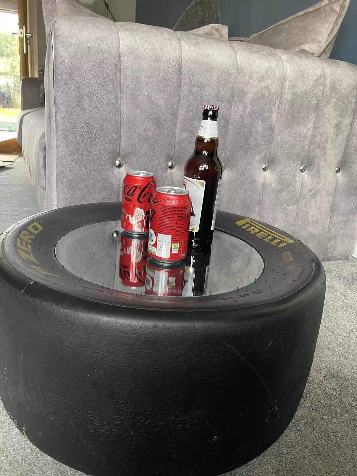 F1 Style Pirelli Motorsport Memorabilia Racing Slick Tyre Coffee Table