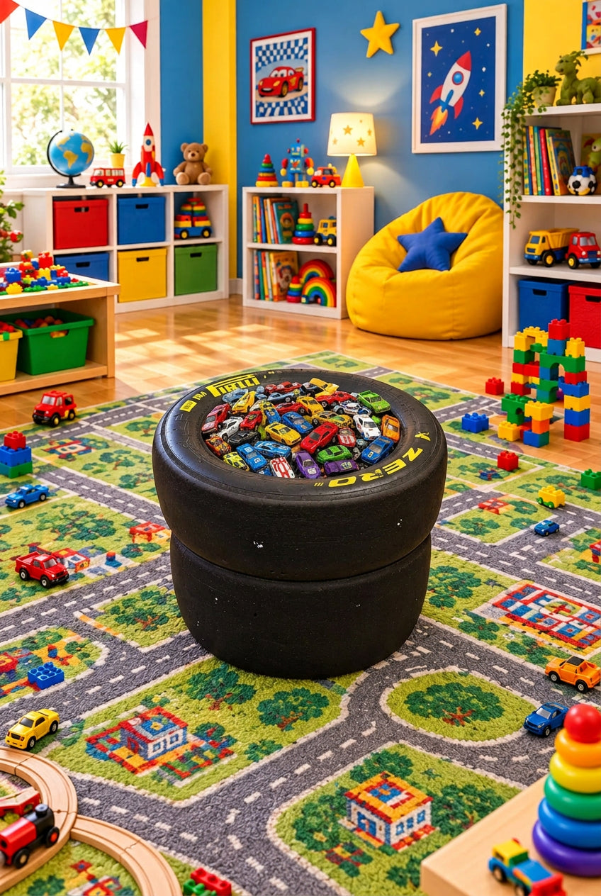 F1 / Le Mans Pirelli Motorsport Racing Childs Playroom Bedroom Storage