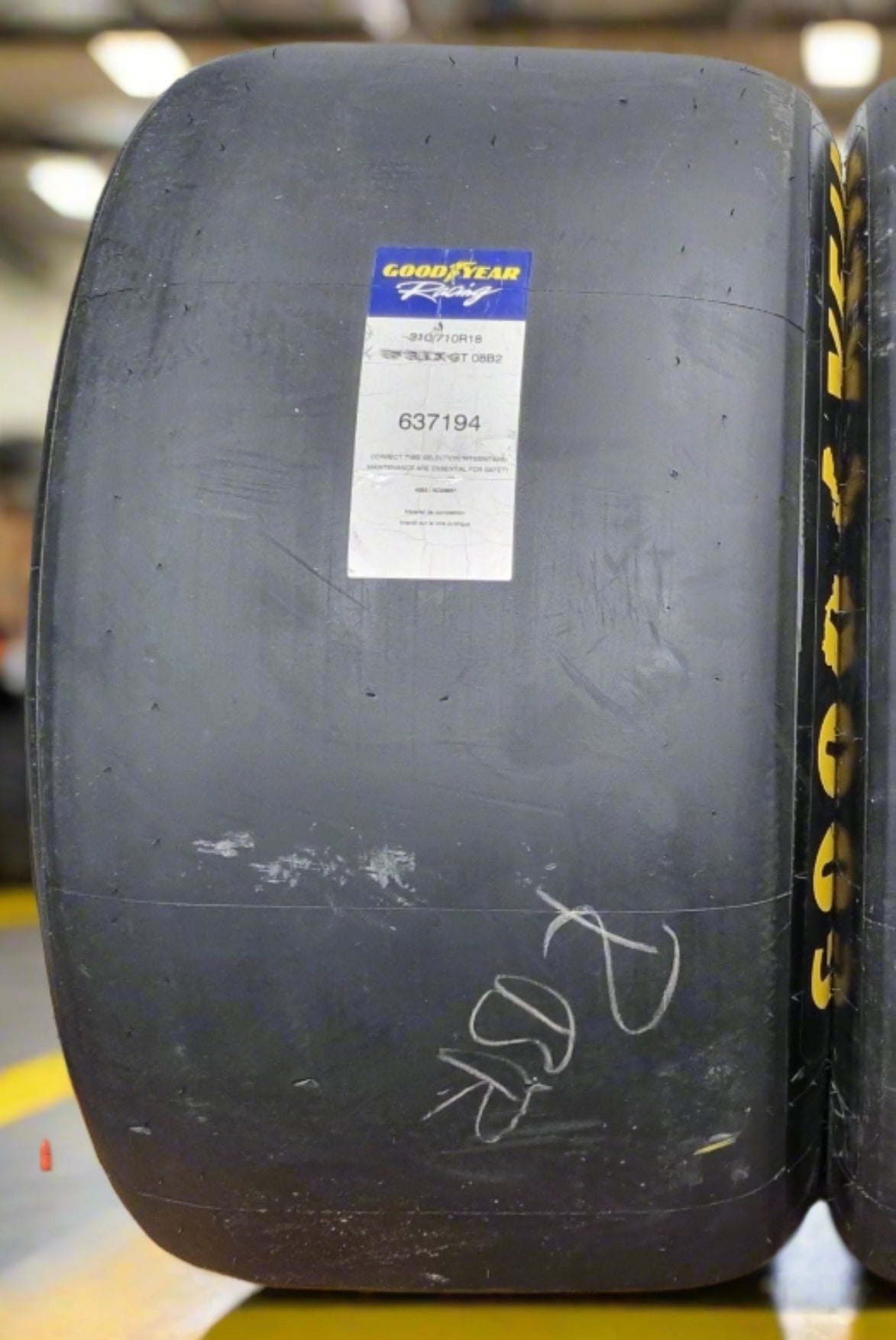 Goodyear 300/680/18 Slick Racing Tyres.