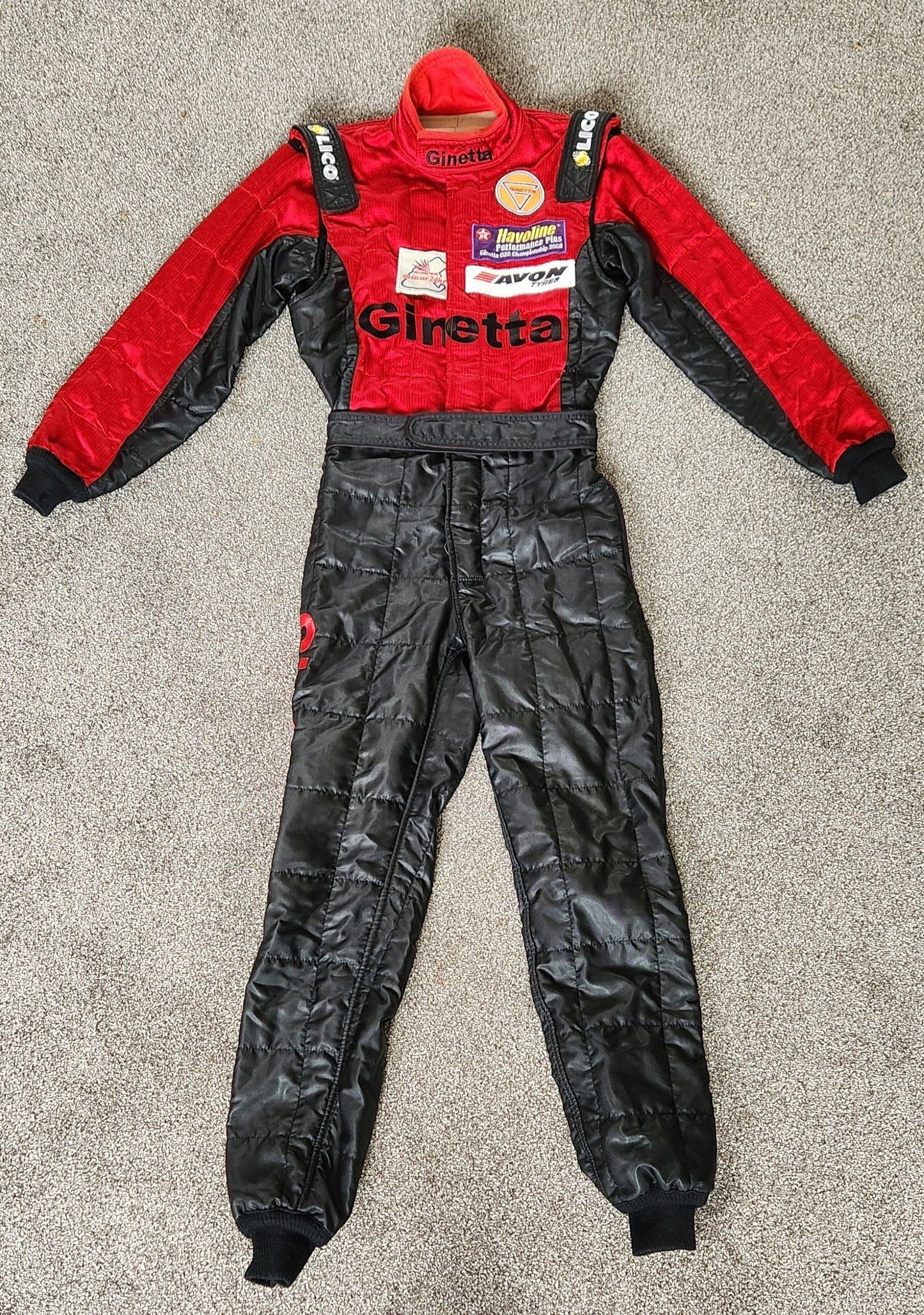 Stunning Lico (By Sparco) Ginetta Racesuit. In date for UK Motorsport. FIA current specification.