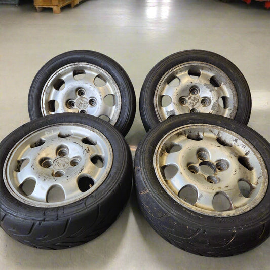 Peugeot 205 / 309 GTi Alloy Wheels with 195/50/15 Yokohama A048 Semi Slicks (Set of 4)