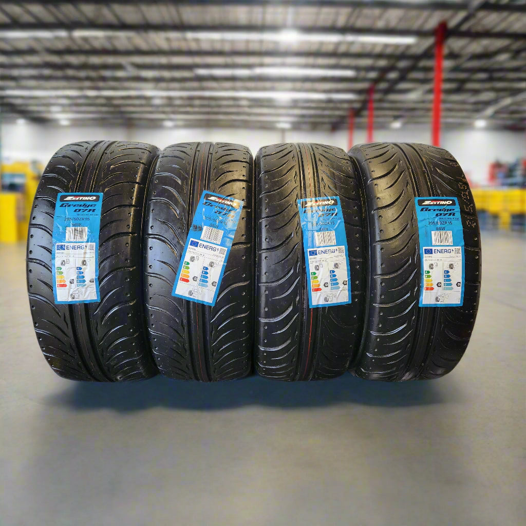 Zestino Gredge 07R 205/50/15 Semi Slick Tyres. Set of 4. New.