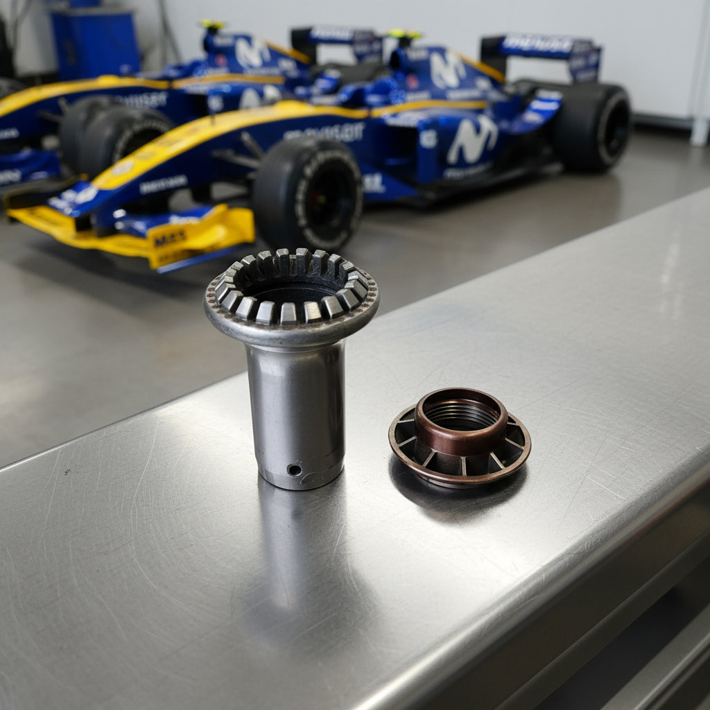 Genuine Renault 25 F1, Formula 1 Wheel Nut and Titanium Wheel Nut Gun Socket