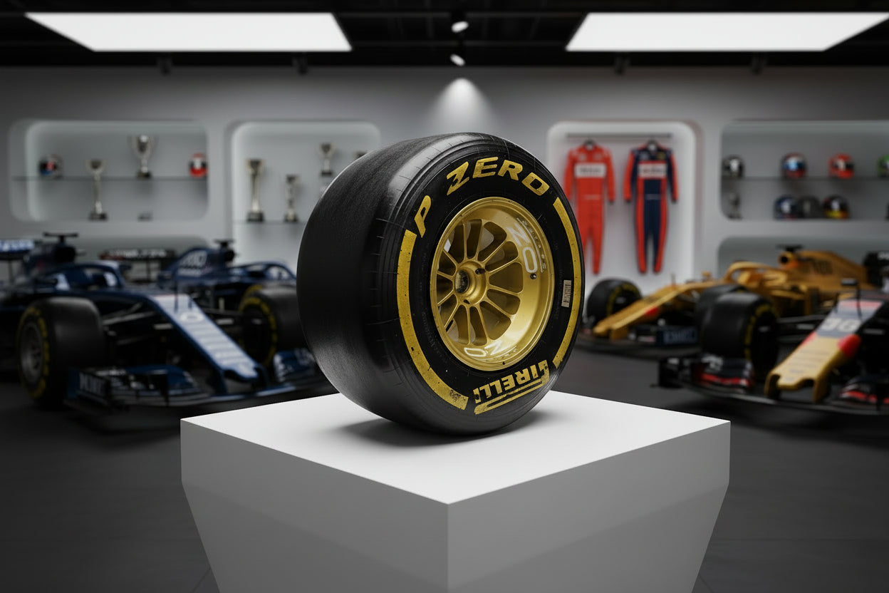 Kimi Raikkonen / Romain Grosjean Race Used F1 Wheel and Tyre.
