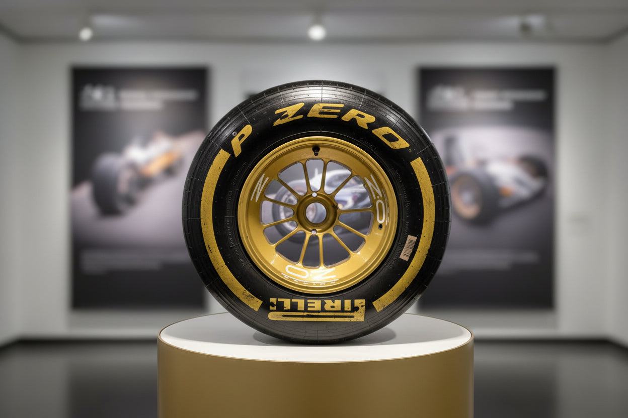 Kimi Raikkonen / Romain Grosjean Race Used F1 Wheel and Tyre.