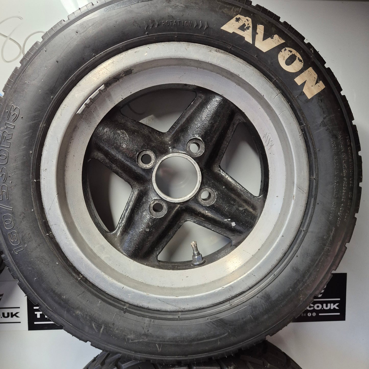 FF2000 Centre Lock or Studs Revolution Alloy Rims and Avon Wets