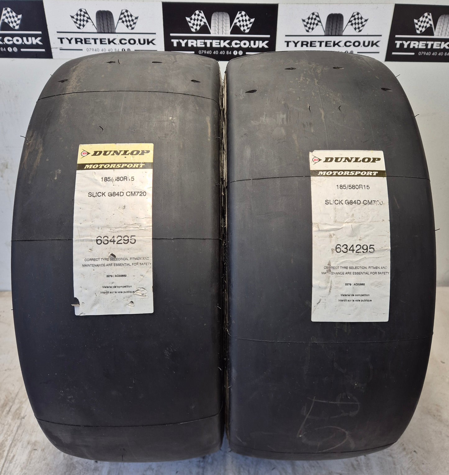 Dunlop 185/58/15 (195/50/15) Slicks. (New)