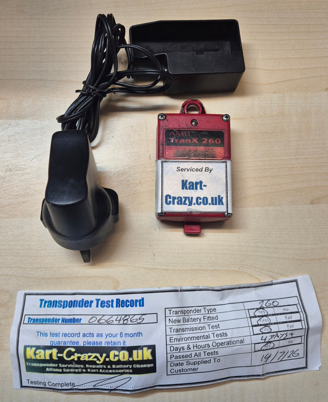 AMB Mylaps Tran X 260 - Non Subscription Transponder