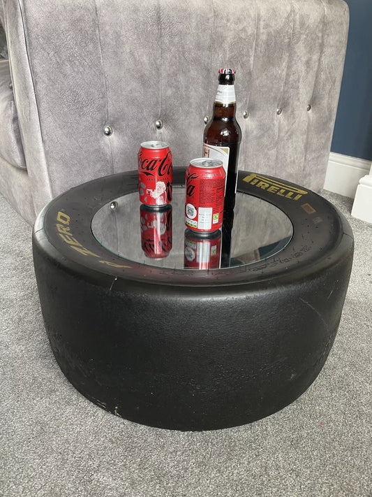 F1 Style Pirelli Motorsport Memorabilia Racing Slick Tyre Coffee Table