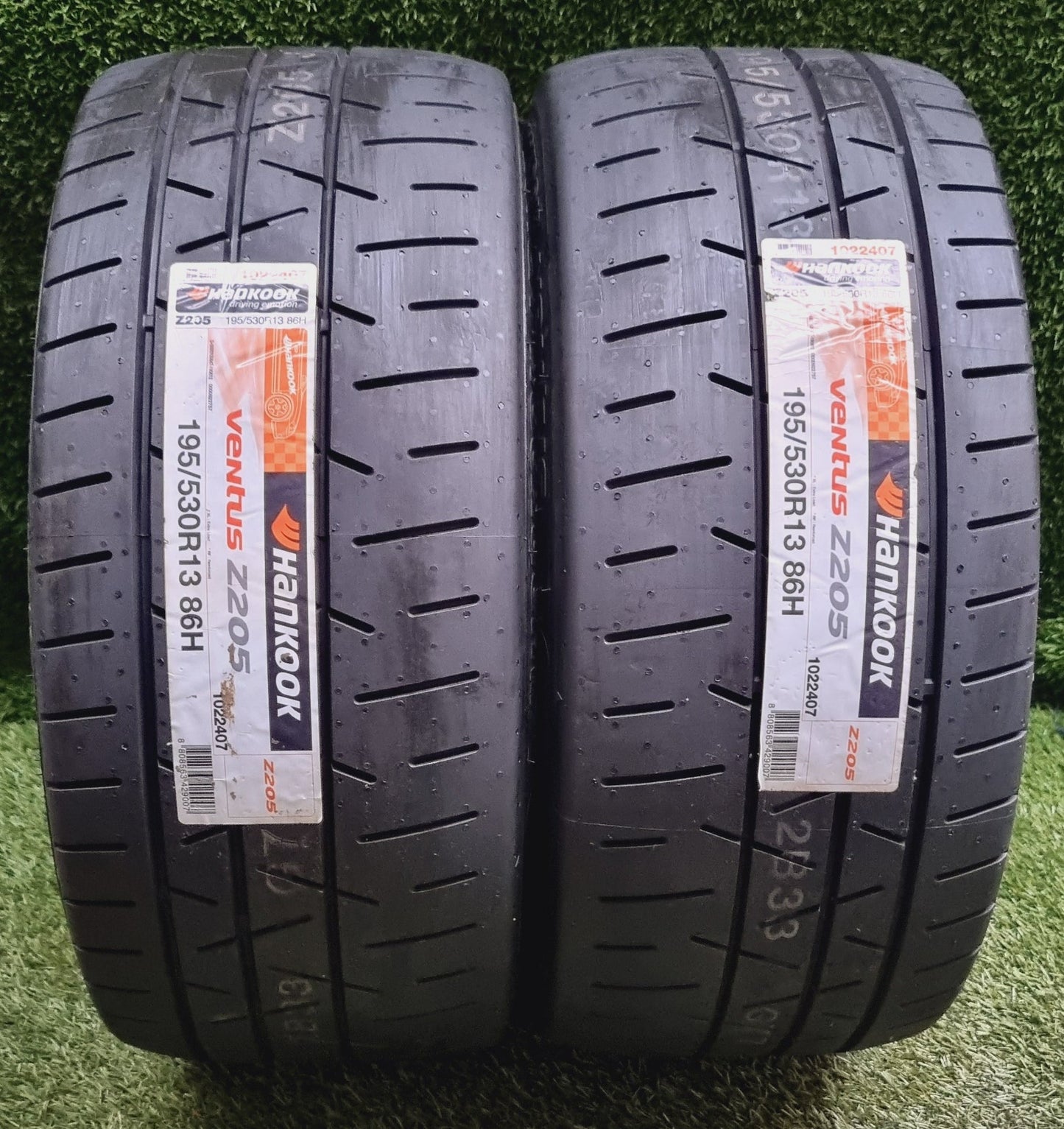 Hankook Ventus Z205 195/53/13 (205/50/13) Semi Slick Tarmac Rally Tyres. NEW (Pair)