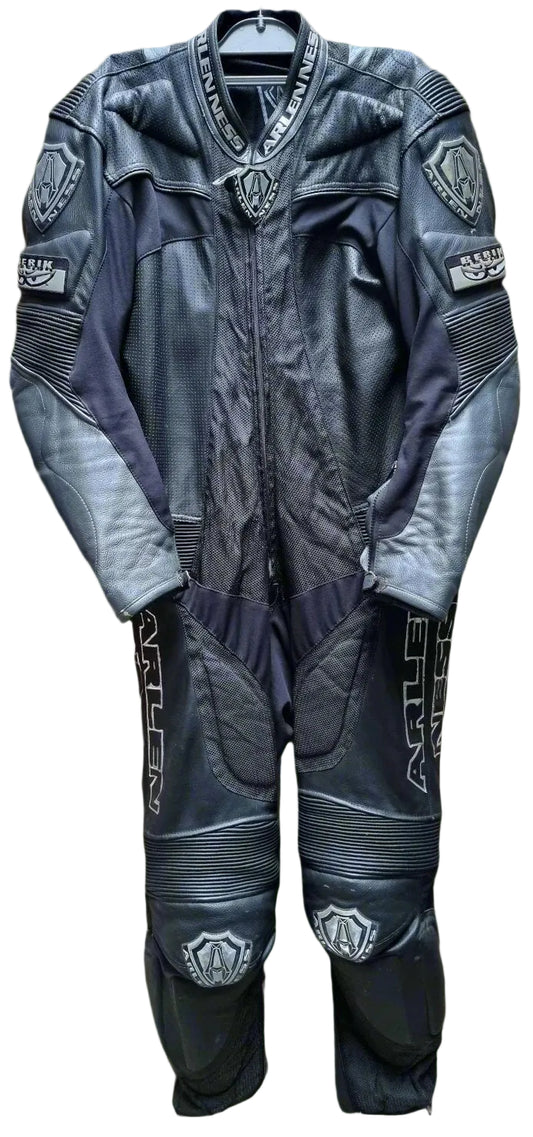 Mens Arlen Ness One Piece Motorbike Road / Race Leathers. Size Medium