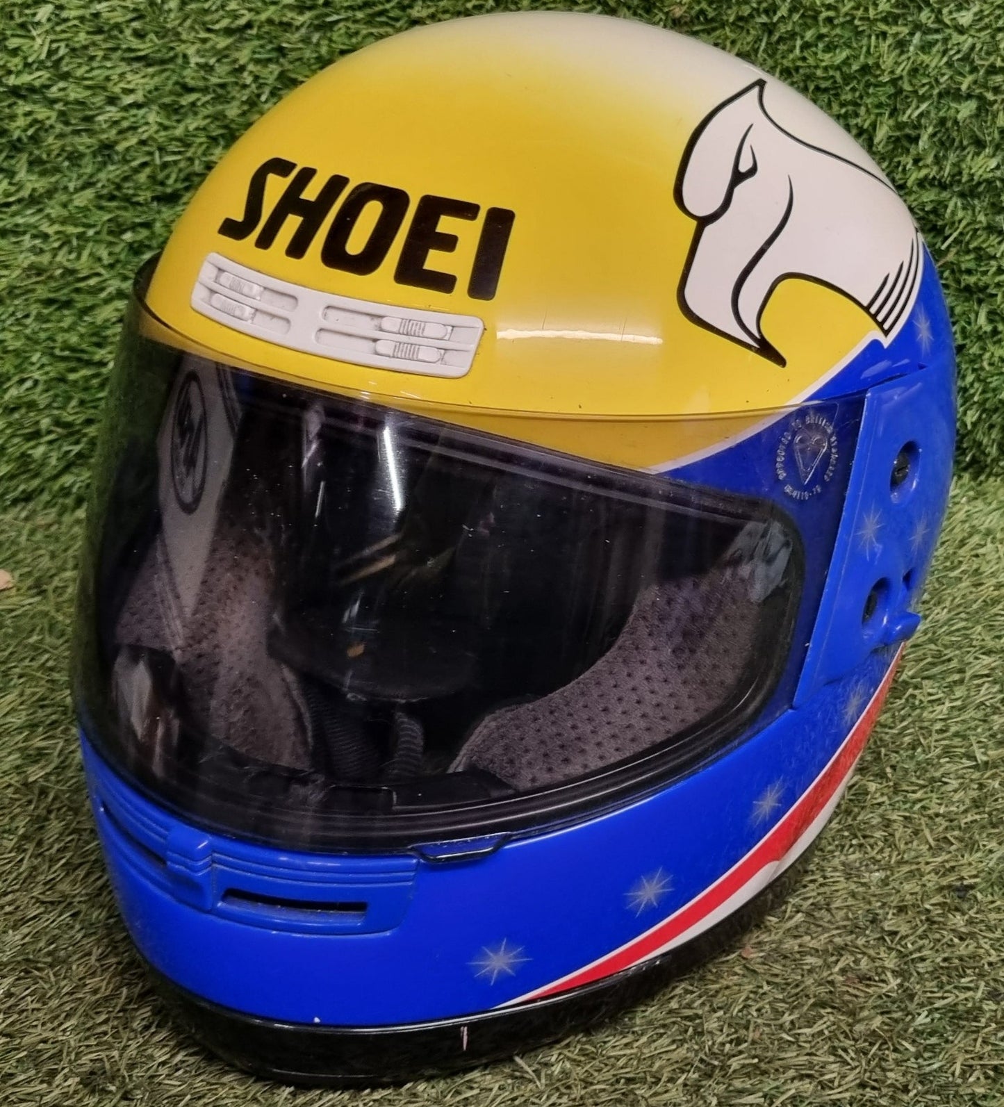 old bostrom shoei helmet John Kocinkski Retro / Vintage Shoei Motorcycle Helmet – Tyretek